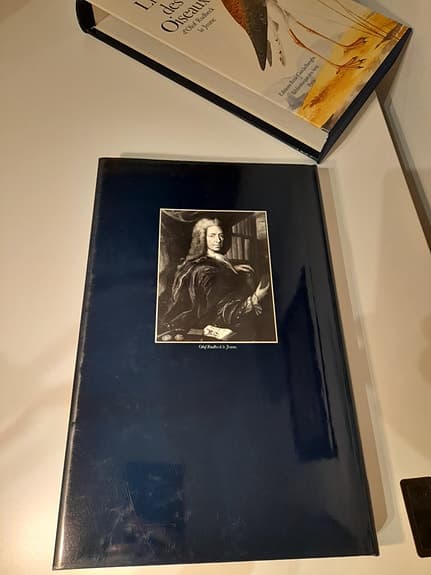 Presentbok "Le Livre des Oiseaux" med originalask