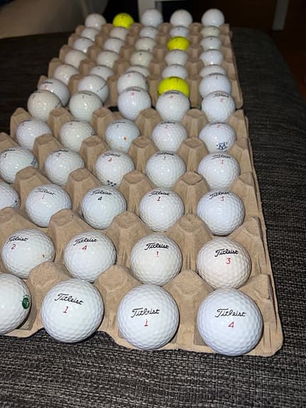 60 blandade Titleist bollar