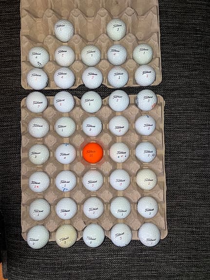 42 st blandade Titleist bollar