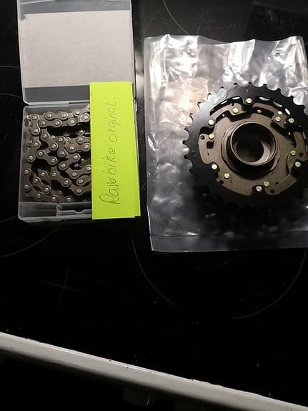 Rawbike. Bakre Kasett+Kedja