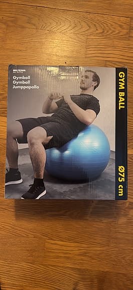 Gymboll träningsboll 75 cm blå
