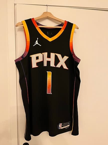 Jordan NBA Phoenix Suns Booker basketlinne herr svart storlek 48