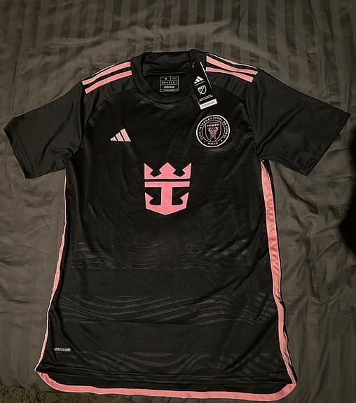 Adidas Inter Miami fotbollströja herr M svart rosa
