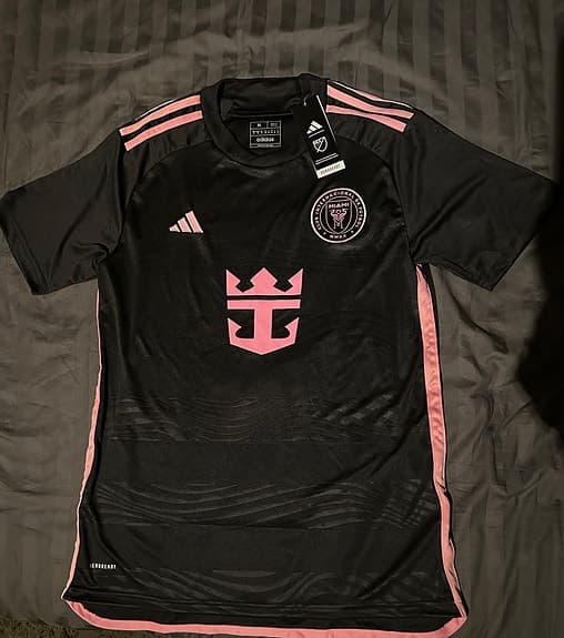 Adidas Inter Miami fotbollströja herr M svart rosa