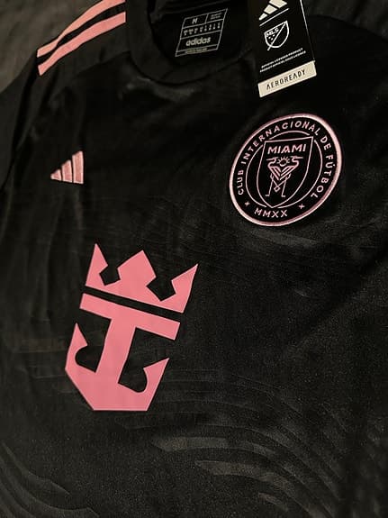 Adidas Inter Miami fotbollströja herr M svart rosa