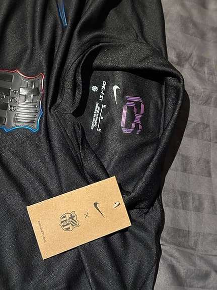 Nike FC Barcelona fotbollströja herr M svart