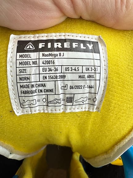 Firefly NaoMega II J ishockeyskridskor barn storlek 35 blå gul