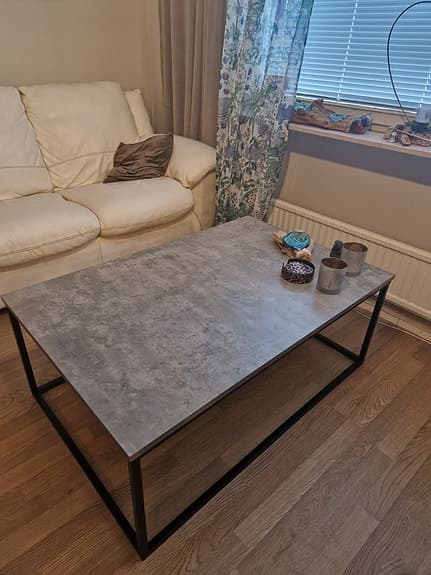 soffbordn+ tv bord grå marmorimitation
