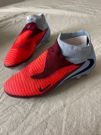 Nike Phantom 6 High Elite FG LV8 fotbollsskor röd blå