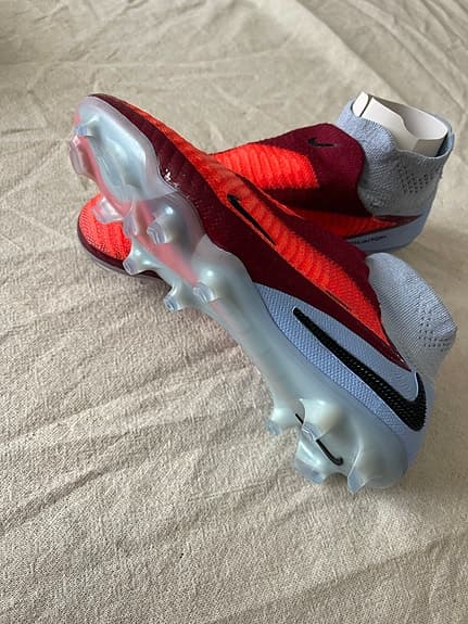 Nike Phantom 6 High Elite FG LV8 fotbollsskor röd blå