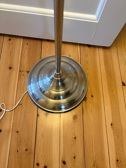 IKEA Årstid golvlampa metall med tygskärm