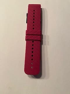 Klockarmband vinröd silikon