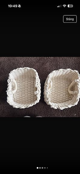 Hemtex korgar förvaring vit flätad