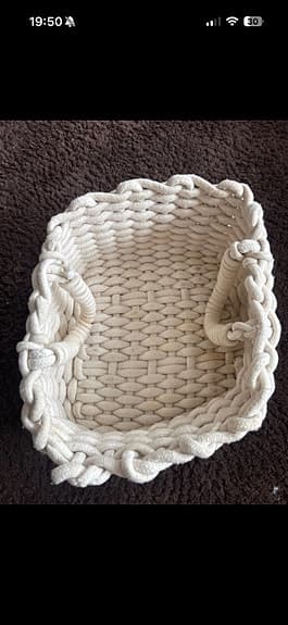 Hemtex korgar förvaring vit flätad