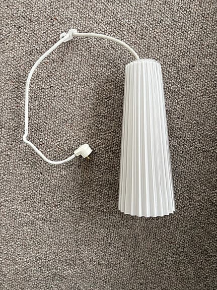 IKEA 365 + Lunta takpendel vitt glas, plisserad/Preutz/Nilsson