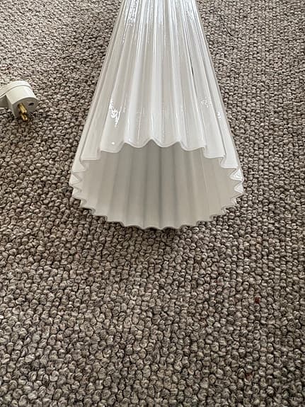 IKEA 365 + Lunta takpendel vitt glas, plisserad/Preutz/Nilsson