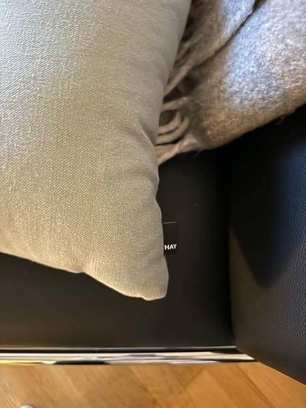 Hay prydnadskudde rektangulär ljusgrå textil