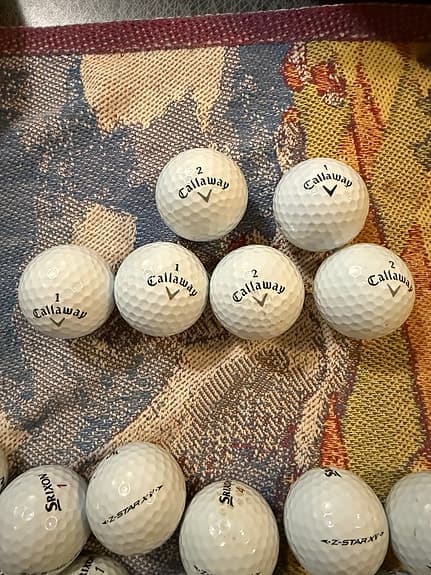 Srixon, titliest, Callaway golfbollar 25st