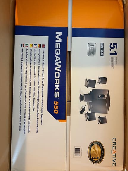 Creative megaworks 550 THX 5.1 datorhögtalare – ny, oanvänd i kartong