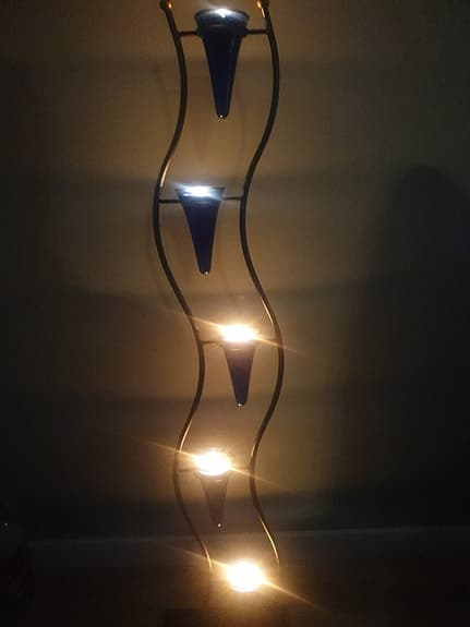 IKEA golvlampa vågformad metall glas