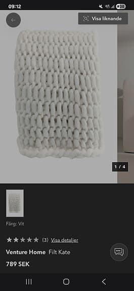 Pläd från venture home - oöppnad