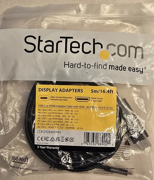 USB-C till HDMI -kabel 4K 60Hz på 5m Helt ny oanvänd oöppnad
