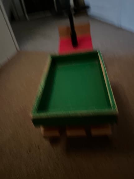 BRIO gåbil med släp trä röd grön