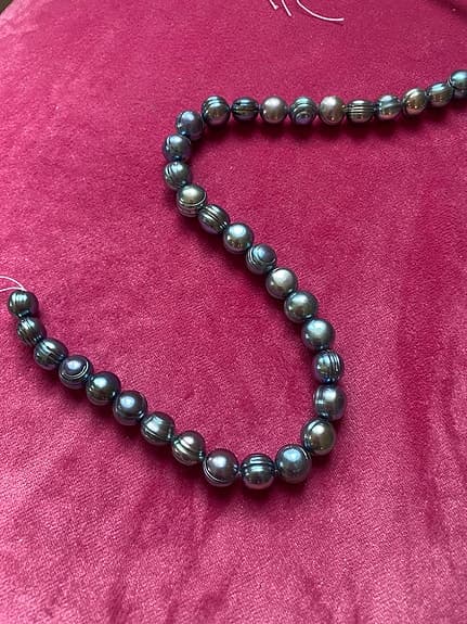 Denim/peacockfärgade pärlor för smycketillverkning