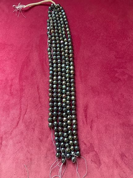 Denim/peacockfärgade pärlor för smycketillverkning