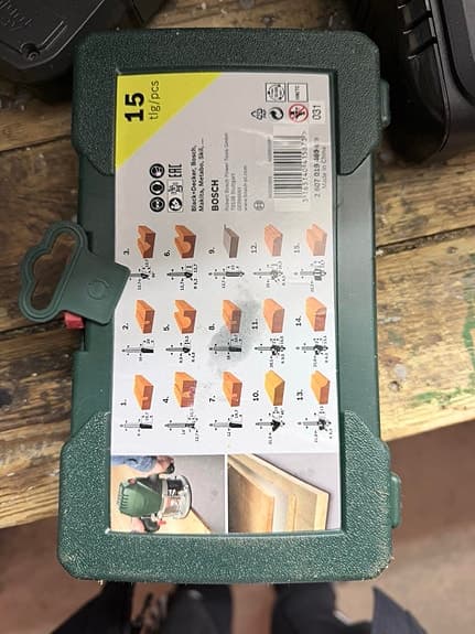 Bosch 15-delars fräsbitsset