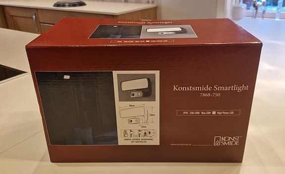 Konstsmide Smartlight 7866-750 vägglampa utomhus med sensor, mikrofon och app