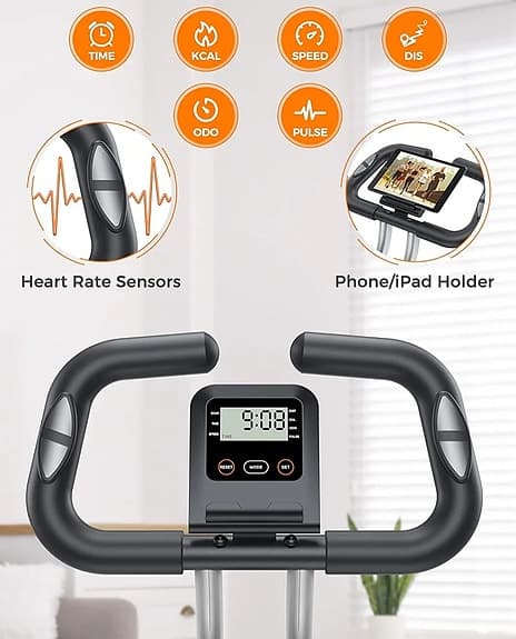 YOSUDA 3-i-1 Hopfällbar Träningscykel – Magnetiskt Motstånd, Tyst