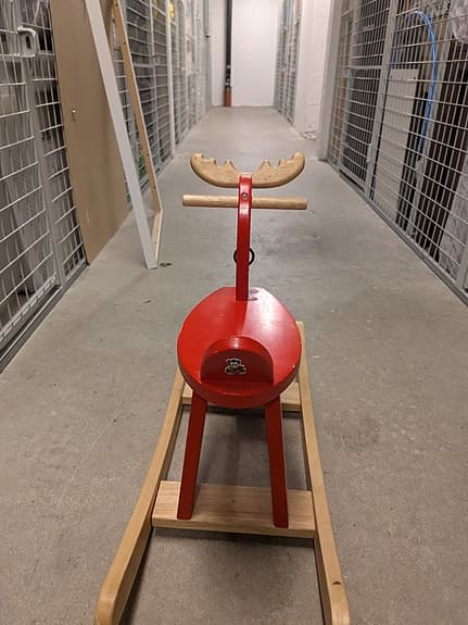 IKEA gunghäst älg trä röd