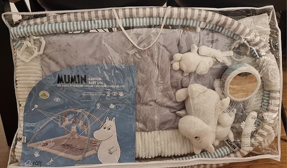 Mumin babygym grå blå