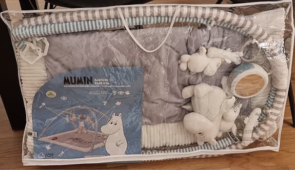 Mumin babygym grå blå