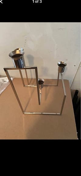 Zara Home ljusstake metall silverfärgad