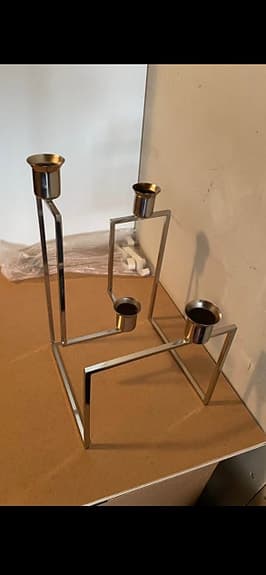 Zara Home ljusstake metall silverfärgad