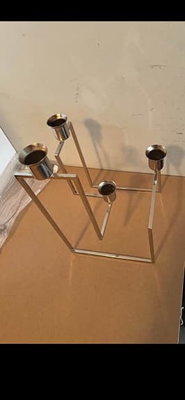 Zara Home ljusstake metall silverfärgad
