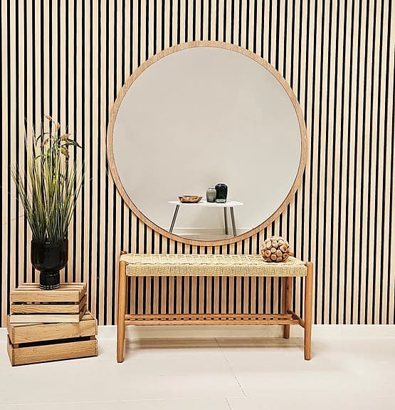 Spegel Incado Woody Wood, Ø106 cm