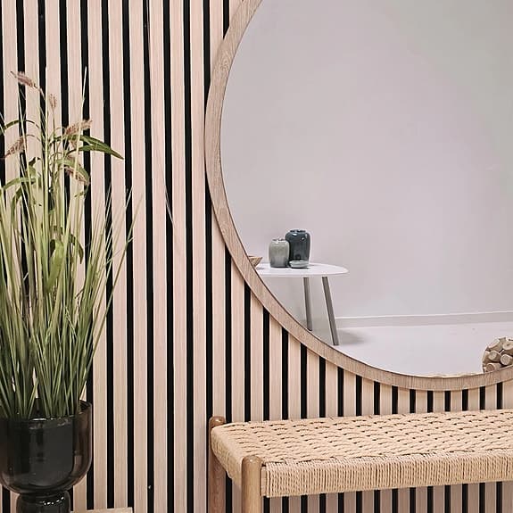 Spegel Incado Woody Wood, Ø106 cm