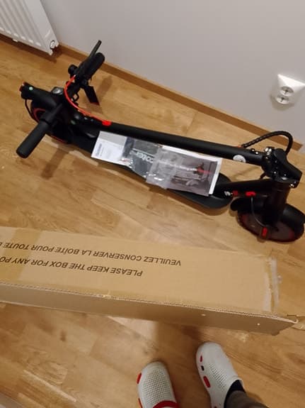 Elsparkcykel hopfällbar svart