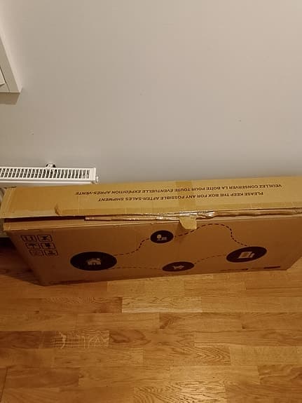 Elsparkcykel hopfällbar svart