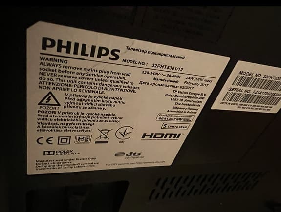 Philips 32PFT5300/12 tv