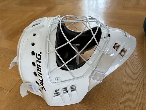Salming målvaktsmask innebandy vit