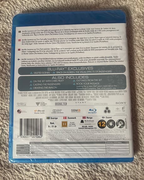 Passengers film Blu-ray