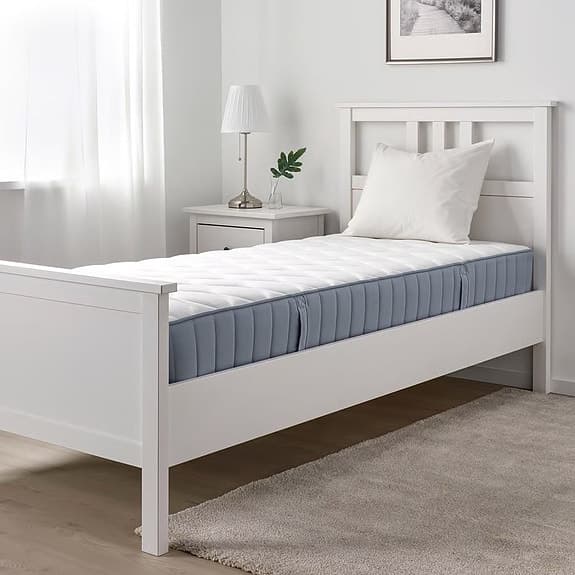 IKEA VÅGSTRANDA pocketresårmadrass – fast – ljusblå - 80x200 cm