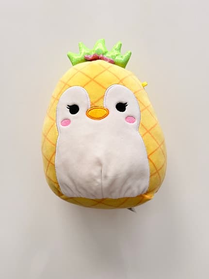Squishmallows gosedjur ananas och leopardmönstrad