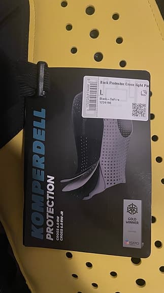 Komperdell Cross Light Pack ryggskydd L gul/svart unisex