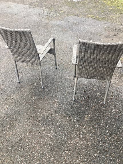 Ashey Garden trädgårdsstolar konstrotting grå