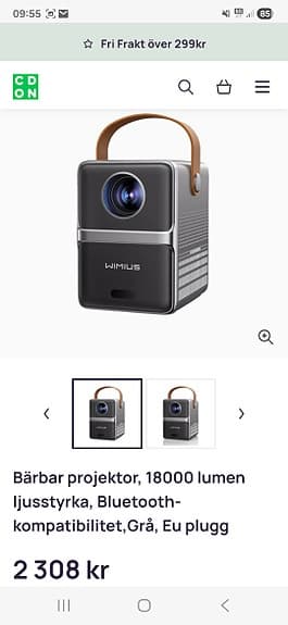 Projektor - bärbar + 40" projektorduk